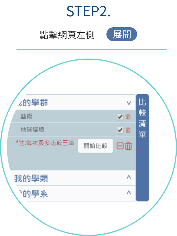 點擊網頁左側展開進行比較